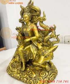 Tượng cửu vĩ hồ ly bằng đồng cao 22cm, nặng 1,8Kg