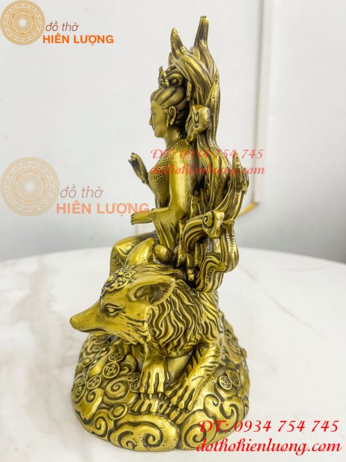 Tượng cửu vĩ hồ ly bằng đồng cao 22cm, nặng 1,8Kg