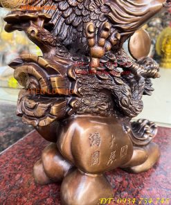 Tượng Đại Bàng Sải Cánh Trên Gốc Cây Tùng Bằng Đồng