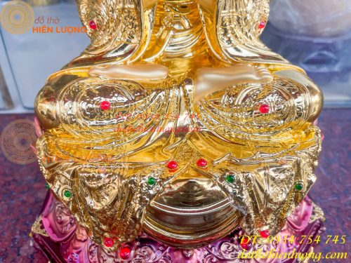 Tượng Đại Nhật Như Lai Vẽ Diện Bằng Đồng Dát Vàng