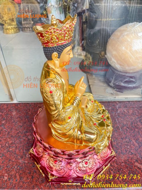Tượng Đại Nhật Như Lai Vẽ Diện Bằng Đồng Dát Vàng