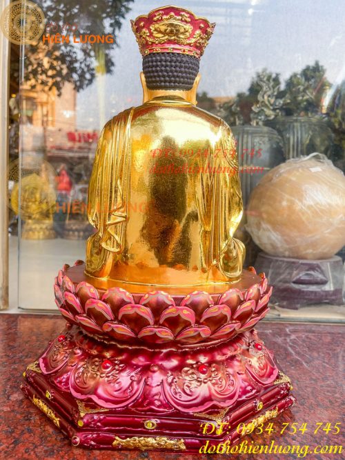Tượng Đại Nhật Như Lai Vẽ Diện Bằng Đồng Dát Vàng