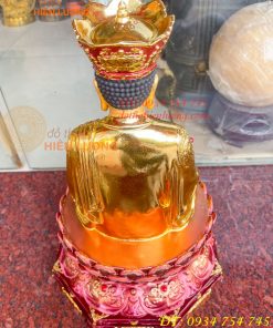 Tượng Đại Nhật Như Lai Vẽ Diện Bằng Đồng Dát Vàng