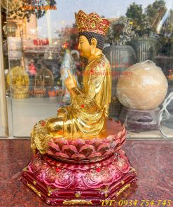 Tượng Đại Nhật Như Lai Vẽ Diện Bằng Đồng Dát Vàng