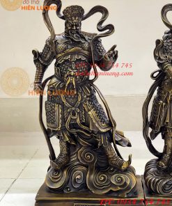 Bộ Tượng Tứ Đại Thiên Vương Cao 50cm Bằng Đồng Hun