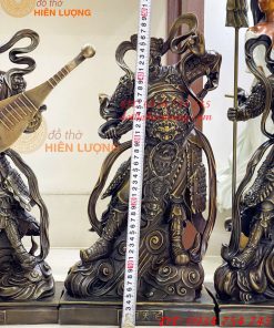 Bộ Tượng Tứ Đại Thiên Vương Cao 50cm Bằng Đồng Hun