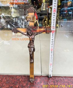 Thánh Giá Chúa Chịu Nạn Treo Tường Bằng Đồng INRI Cao 42cm