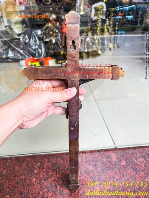 Thánh Giá Chúa Chịu Nạn Treo Tường Bằng Đồng INRI Cao 42cm