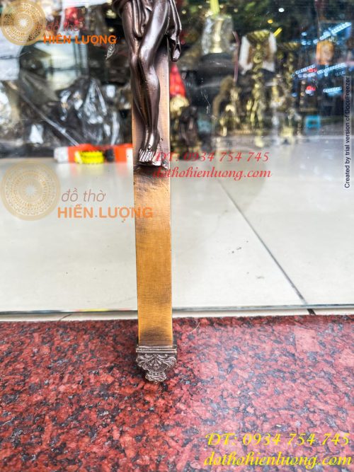 Thánh Giá Chúa Chịu Nạn Treo Tường Bằng Đồng INRI Cao 42cm