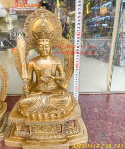 Tượng hư không bồ tát bằng đồng Cao 22,28 và 39cm
