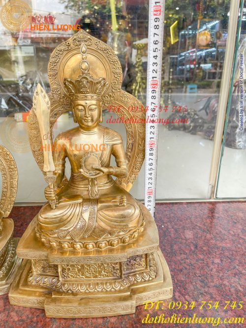 Tượng hư không bồ tát bằng đồng Cao 22,28 và 39cm