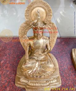 Tượng hư không bồ tát bằng đồng Cao 22,28 và 39cm