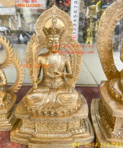 Tượng hư không bồ tát bằng đồng Cao 22,28 và 39cm