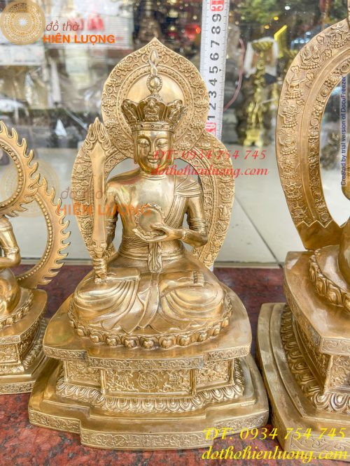 Tượng hư không bồ tát bằng đồng Cao 22,28 và 39cm