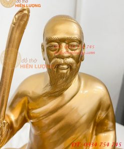 Tượng Hải Thượng Lãn Ông Bằng Đồng Ngồi Đọc Sách Cao 40cm