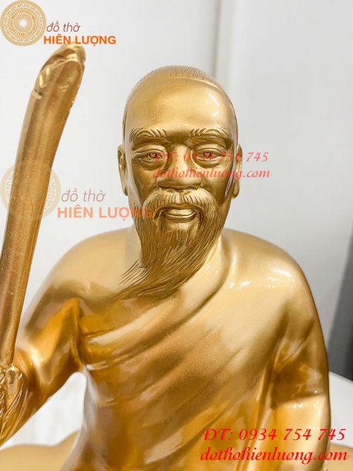 Tượng Hải Thượng Lãn Ông Bằng Đồng Ngồi Đọc Sách Cao 40cm