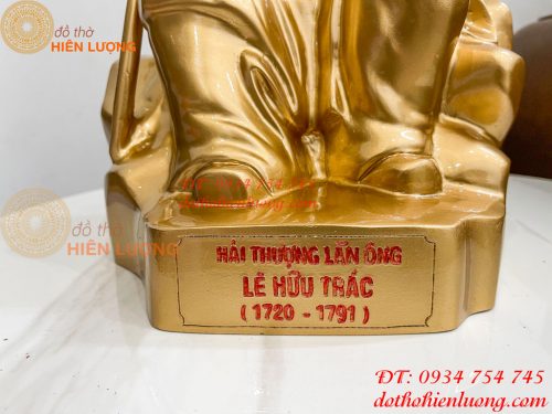 Tượng Hải Thượng Lãn Ông Bằng Đồng Ngồi Đọc Sách Cao 40cm