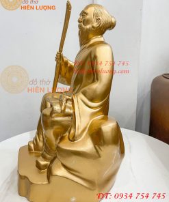 Tượng Hải Thượng Lãn Ông Bằng Đồng Ngồi Đọc Sách Cao 40cm