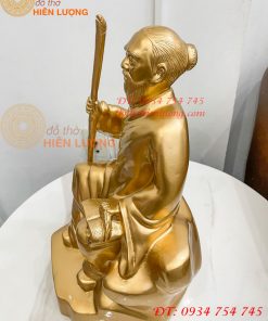 Tượng Hải Thượng Lãn Ông Bằng Đồng Ngồi Đọc Sách Cao 40cm