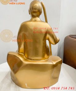 Tượng Hải Thượng Lãn Ông Bằng Đồng Ngồi Đọc Sách Cao 40cm
