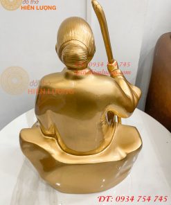 Tượng Hải Thượng Lãn Ông Bằng Đồng Ngồi Đọc Sách Cao 40cm