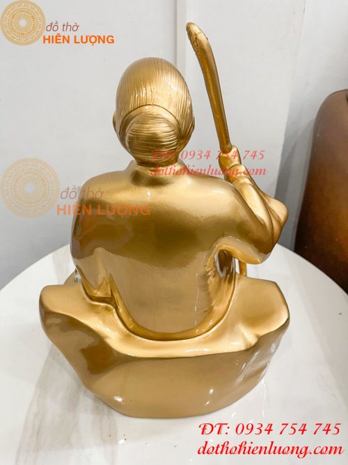 Tượng Hải Thượng Lãn Ông Bằng Đồng Ngồi Đọc Sách Cao 40cm