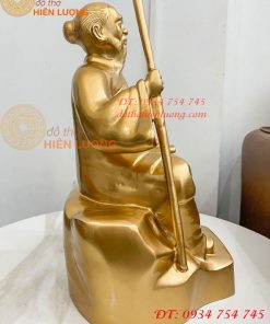 Tượng Hải Thượng Lãn Ông Bằng Đồng Ngồi Đọc Sách Cao 40cm