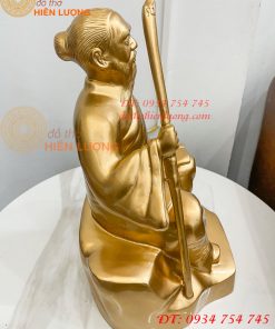 Tượng Hải Thượng Lãn Ông Bằng Đồng Ngồi Đọc Sách Cao 40cm