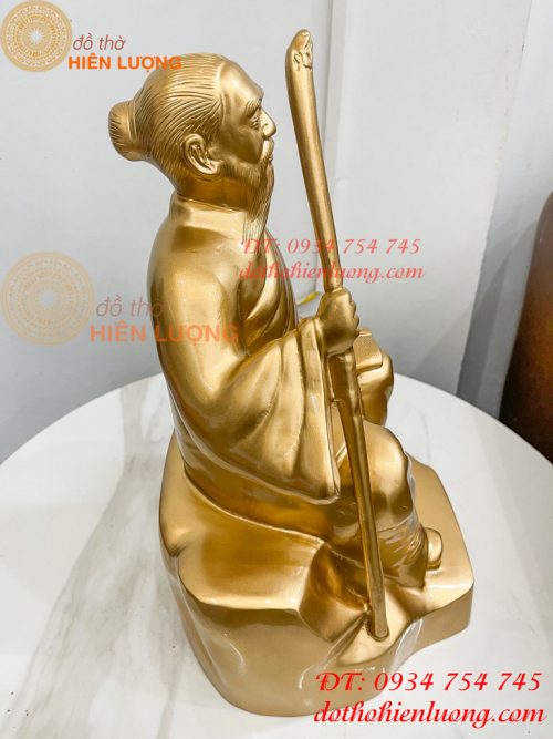 Tượng Hải Thượng Lãn Ông Bằng Đồng Ngồi Đọc Sách Cao 40cm