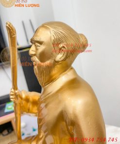 Tượng Hải Thượng Lãn Ông Bằng Đồng Ngồi Đọc Sách Cao 40cm