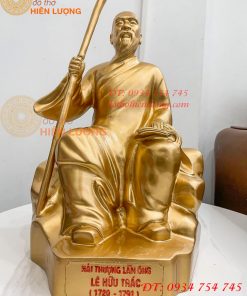 Tượng Hải Thượng Lãn Ông Bằng Đồng Ngồi Đọc Sách Cao 40cm