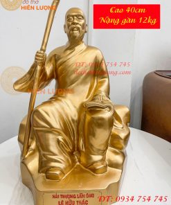Tượng Hải Thượng Lãn Ông Bằng Đồng Ngồi Đọc Sách Cao 40cm