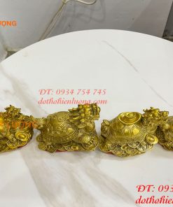 Tượng Long Quy Bằng Đồng Phong Thủy Cao 10cm
