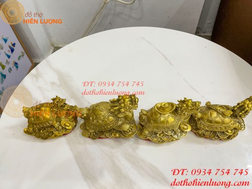 Tượng Long Quy Bằng Đồng Phong Thủy Cao 10cm