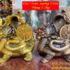 Tượng long quy cõng rắn bằng đồng phong thủy cao 15cm
