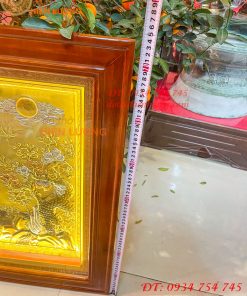 Tranh Mừng Thọ Song Thọ 74x114cm Bằng Đồng Liền Tấm Tam Khí