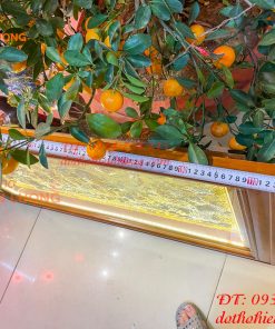 Tranh Mừng Thọ Song Thọ 74x114cm Bằng Đồng Liền Tấm Tam Khí