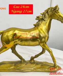 Tượng Ngựa Bước Thong Dong Bằng Đồng Dài 30cm