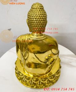 Tượng phật adida bằng đồng vàng đánh bóng cao 40cm