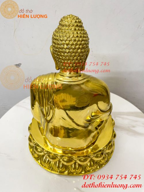 Tượng phật adida bằng đồng vàng đánh bóng cao 40cm