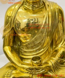 Tượng phật adida bằng đồng vàng đánh bóng cao 40cm
