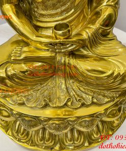 Tượng phật adida bằng đồng vàng đánh bóng cao 40cm