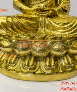 Tượng phật adida bằng đồng vàng đánh bóng cao 40cm