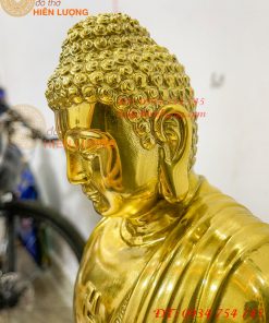 Tượng phật adida bằng đồng vàng đánh bóng cao 40cm