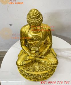 Tượng phật adida bằng đồng vàng đánh bóng cao 40cm