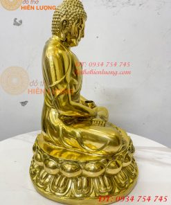 Tượng phật adida bằng đồng vàng đánh bóng cao 40cm