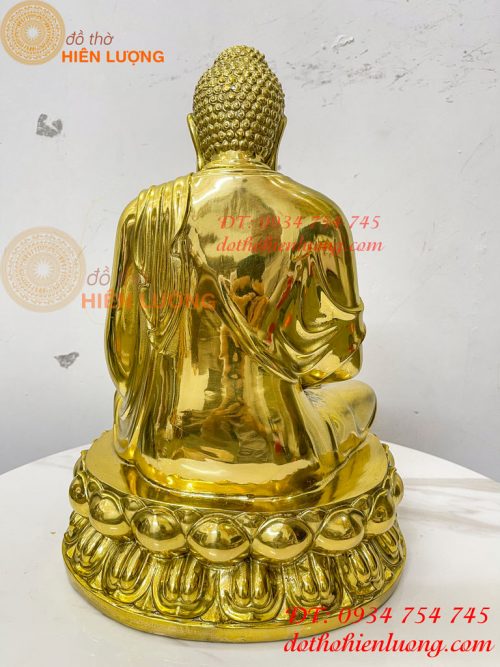 Tượng phật adida bằng đồng vàng đánh bóng cao 40cm