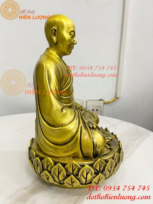 Tượng Phật Đức Lục Tổ Huệ Năng Bằng Đồng Cao 25cm