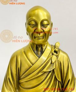 Tượng Phật Đức Lục Tổ Huệ Năng Bằng Đồng Cao 25cm