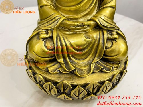 Tượng Phật Đức Lục Tổ Huệ Năng Bằng Đồng Cao 25cm
